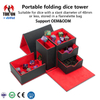 Torson Custom Leather Portable Foldable Dice Tower with Tray Magnetic Box Storage for DND RPG