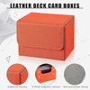 Torson Source Factory Deck Box 100+PU Leather Crosswise Magnetic Locking Storage for Trading Playing for UG for Magic Yugioh