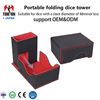 Torson Foldable PU Leather Dice Roller Magnetic Dice Tray Box for RPG Premium DND Dice Tower Suitable for MTG Game Party
