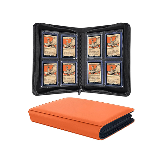 Torson 4 Pocket for Binder 112 Capacity Waterproof PU Leather Trading Card Album TCG Yu-Gi-Oh for Sports Cards