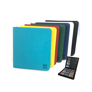 Torson Custom Sleeve Card Binder 12-Pocket 480+ Card Games Collect Zipper PU for Single Sleeve Cards-Yugioh TCG Micas