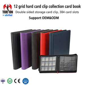 Torson 12 Pocket Trading Card Binder 384 Pocket Capacity Waterproof PU Leather Customizable Size Photo Album Baseball Cards Game