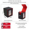 Torson Wholesale Window Square-Cornered Deck Box for 100+ Double-Sleeved Cards PP Dividers Side Loading Eco-Friendly PU Leather